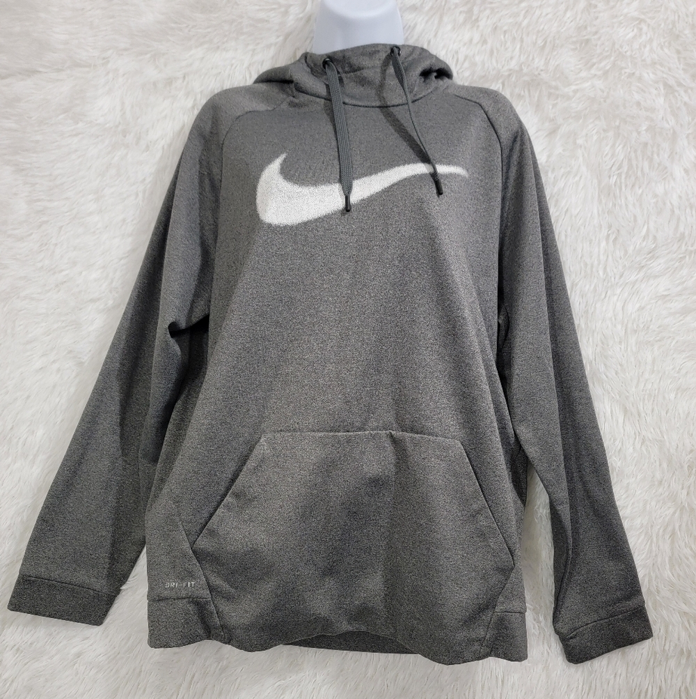 Nike Women's Gray Hoodie with White Swoosh
